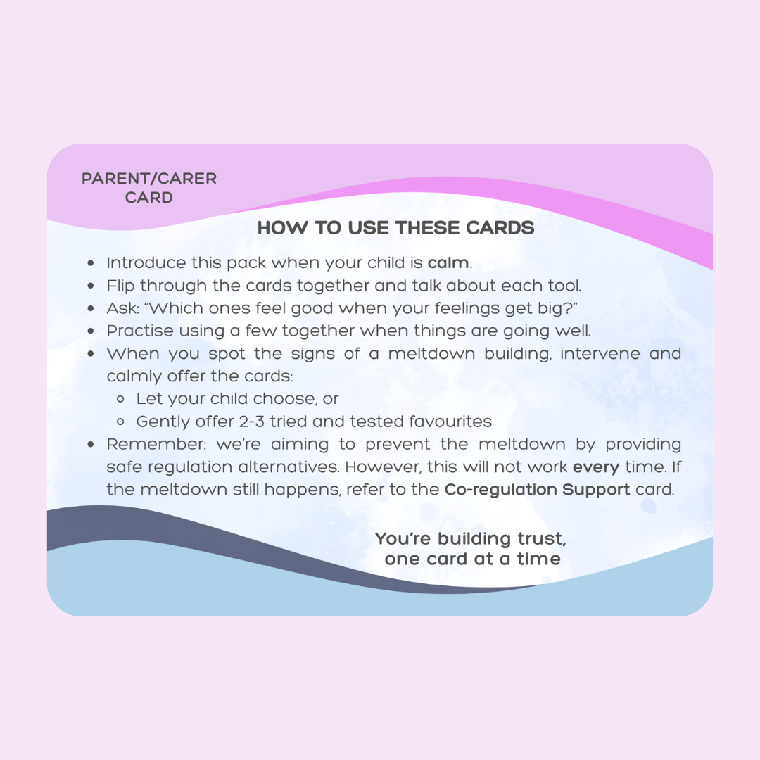 My Calm Cards | A Toolkit for Big Feelings | Meltdown Support
