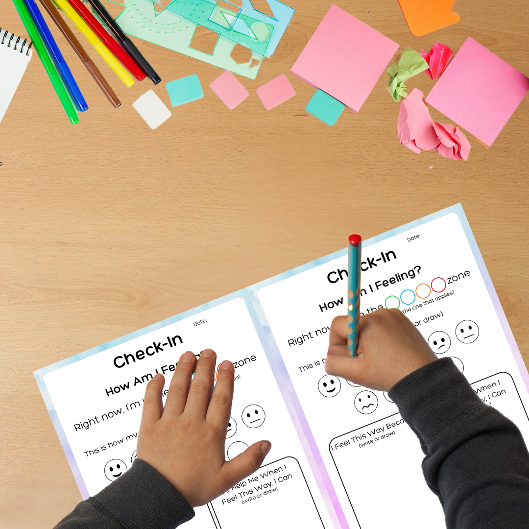 My Emotions & Regulation Workbook for Kids | Zones of Regulation | Emotional Check-In Tool