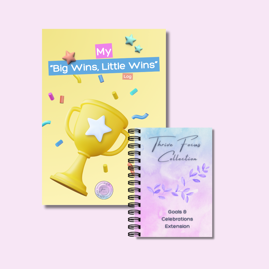 Two book bundle: My Big Wins Little Wins Log and Goals & Celebrations Extension
