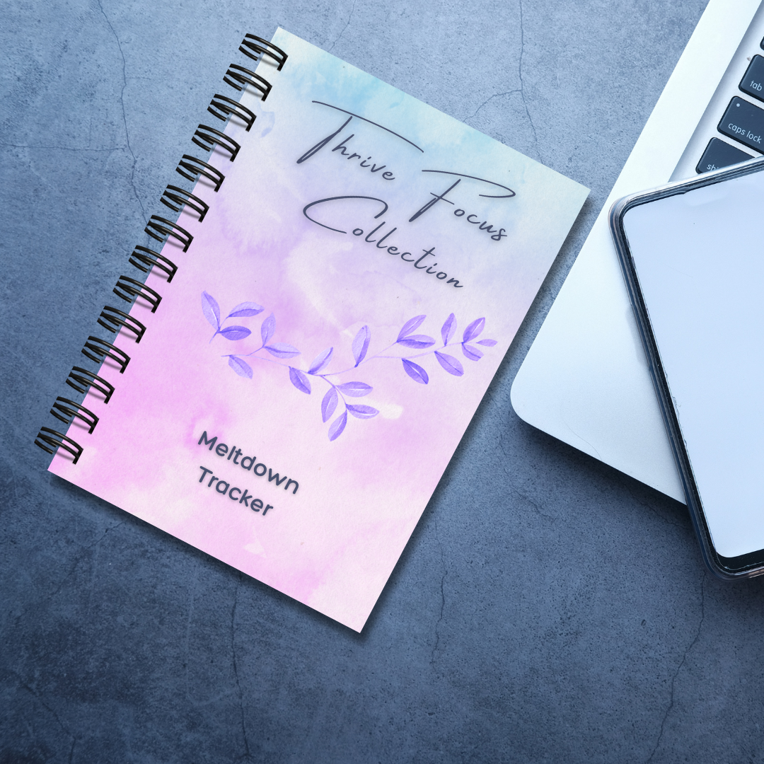 Meltdown Tracker | Thrive Focus Collection | Behaviour & Trigger Log for SEN Parents of Children with Autism & ADHD | A5 Journal