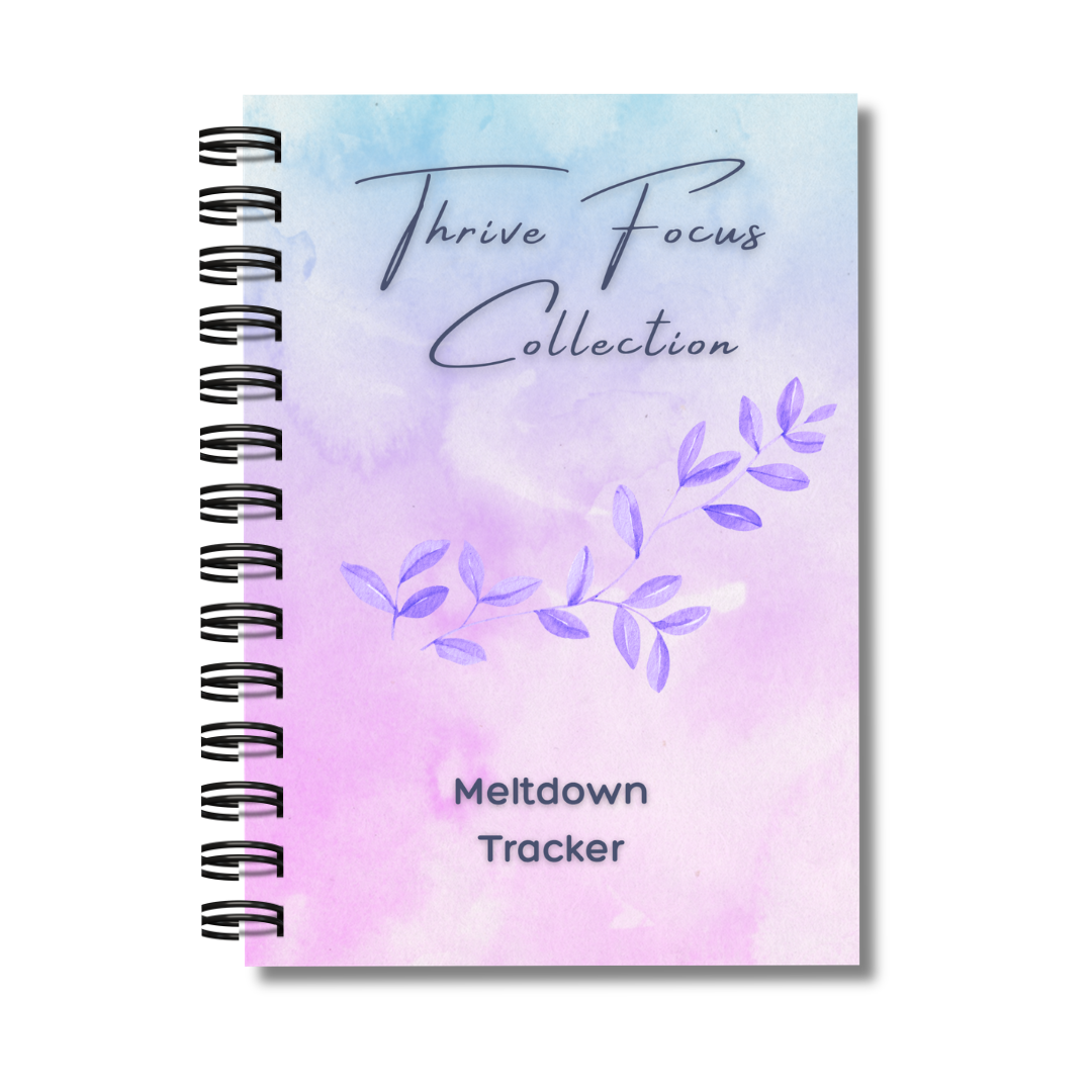 Meltdown Tracker | Thrive Focus Collection | Behaviour & Trigger Log for SEN Parents of Children with Autism & ADHD | A5 Journal