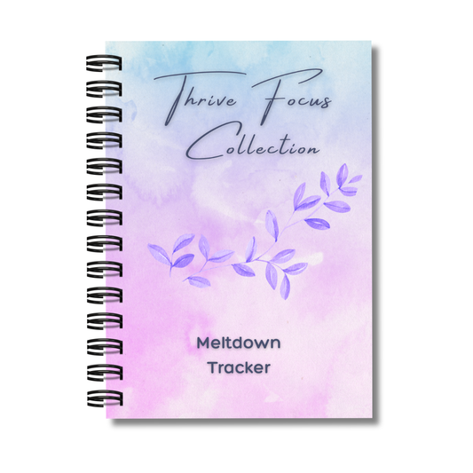 Meltdown Tracker | Thrive Focus Collection | Behaviour & Trigger Log for SEN Parents of Children with Autism & ADHD | A5 Journal