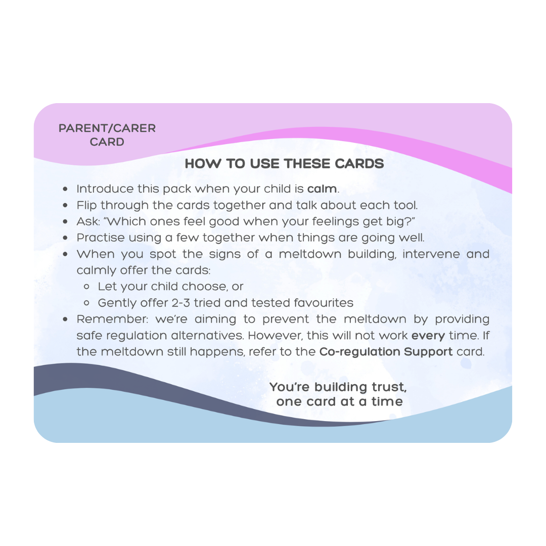 My Calm Cards | A Toolkit for Big Feelings | Meltdown Support