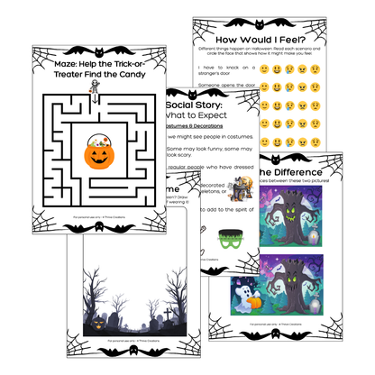 My Halloween Fun Book | Printable Social Stories & Activity Pack for Kids | Digital Download