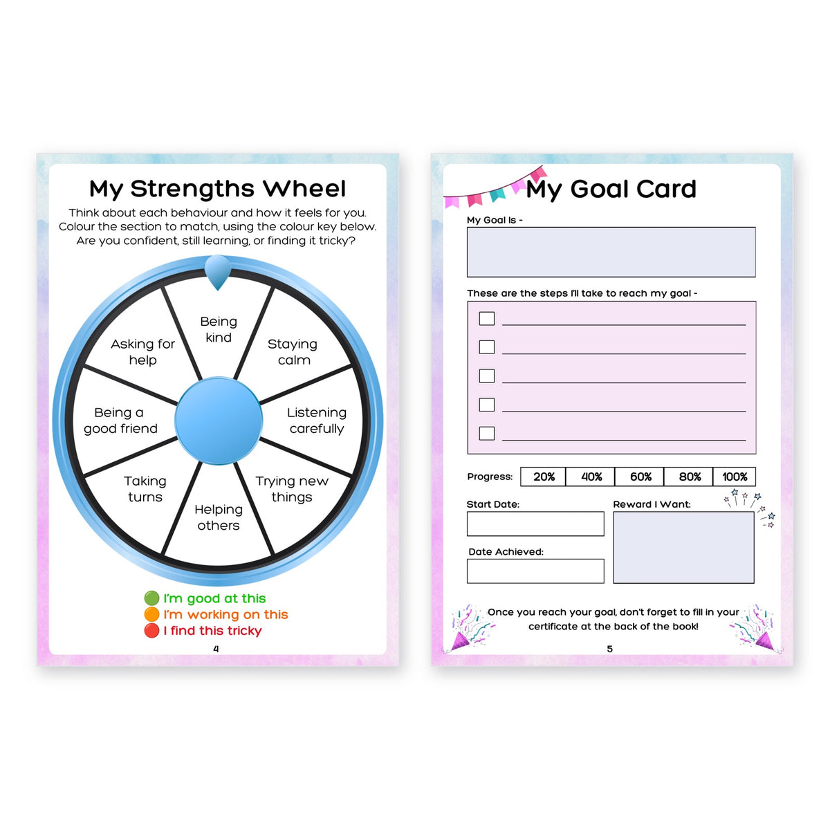 My "Big Wins, Little Wins" Log | Printable Goal Tracker for Kids | Digital Download