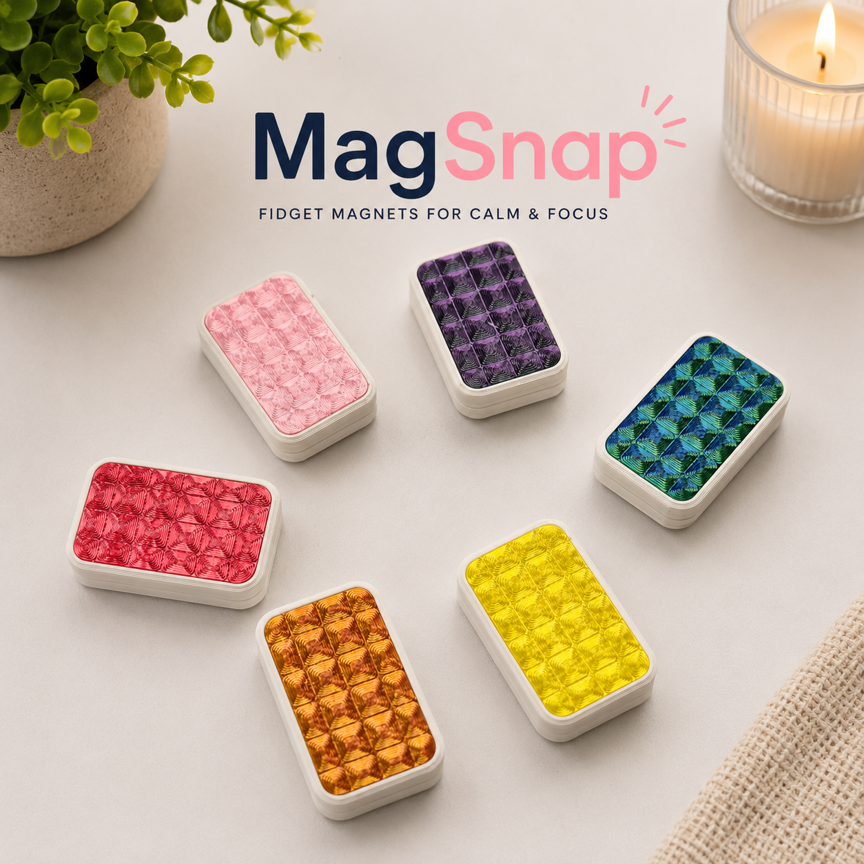 MagSnap Magnetic Fidget | Textured Sensory Fidget for Teens & Adults 14+