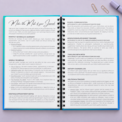 Don't Just Survive: Thrive journal, A5 wire-bound behaviour and meltdown tracker for SEN families, Thrive Creations — image 7