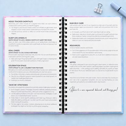 Don't Just Survive: Thrive journal, A5 wire-bound behaviour and meltdown tracker for SEN families, Thrive Creations — image 8