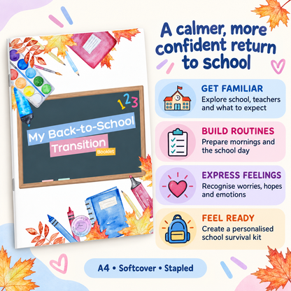 My Back-to-School Transition Booklet | SEN-Friendly Return-to-School Support | School Anxiety Tool