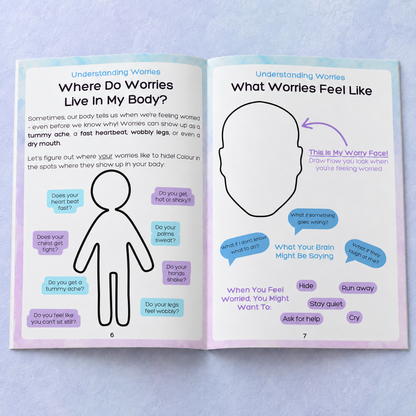 My Worry Workbook | Explore, Express and Ease Your Worries | A Gentle Guide for Children to Understand and Manage Anxious Feelings