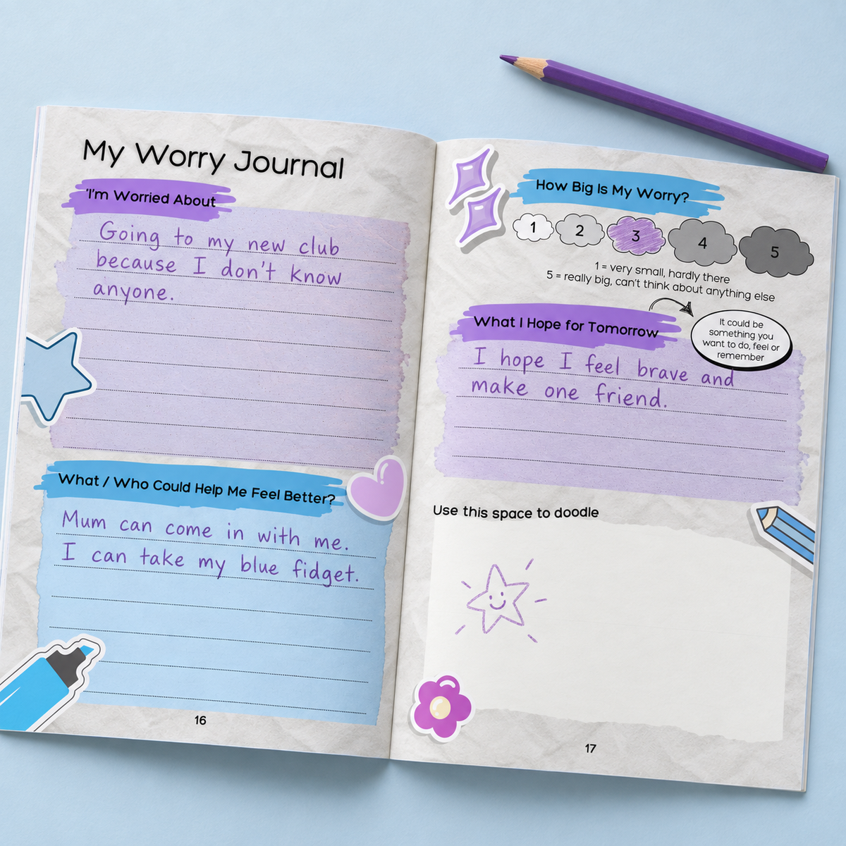 My Worry Workbook | Explore, Express and Ease Your Worries | A Gentle Guide for Children to Understand and Manage Anxious Feelings