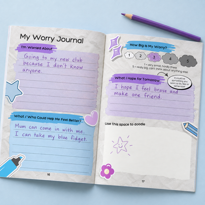 My Worry Workbook | Explore, Express and Ease Your Worries | A Gentle Guide for Children to Understand and Manage Anxious Feelings