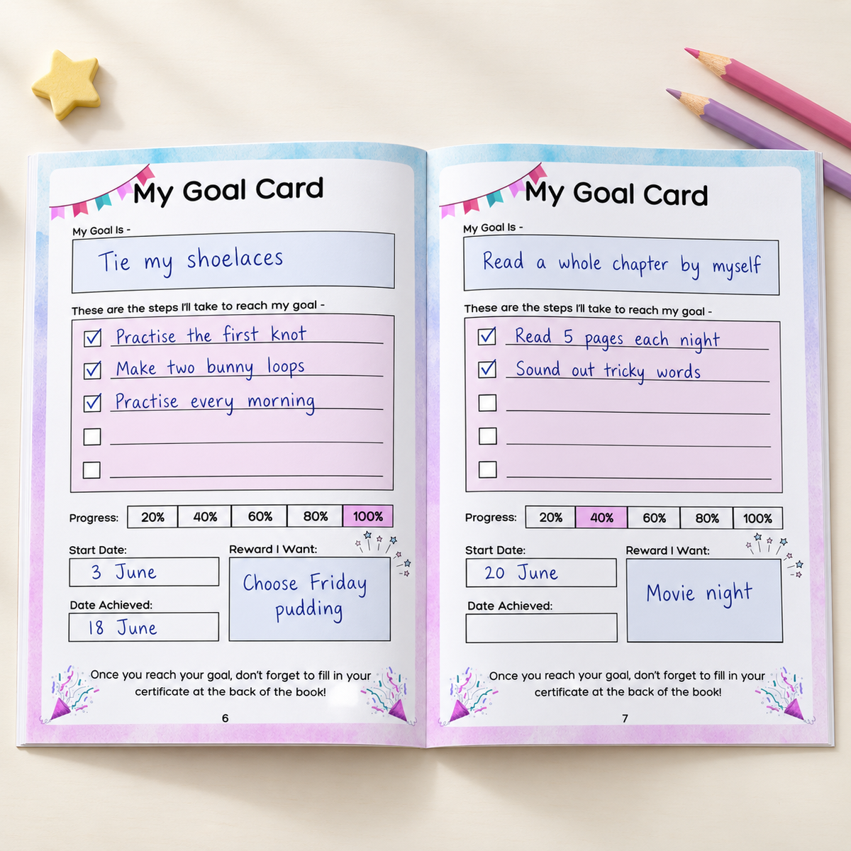 My "Big Wins, Little Wins" Log | Goal Tracker for Kids | Strengths & Celebrations Book