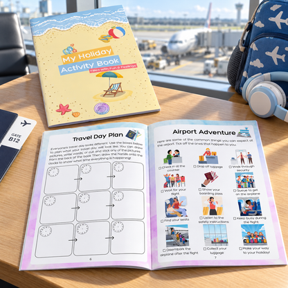 My Holiday Activity Book | Filled With Fun & Feelings | Vacation Survival Tool | Travel Companion | Regulate, Play & Explore