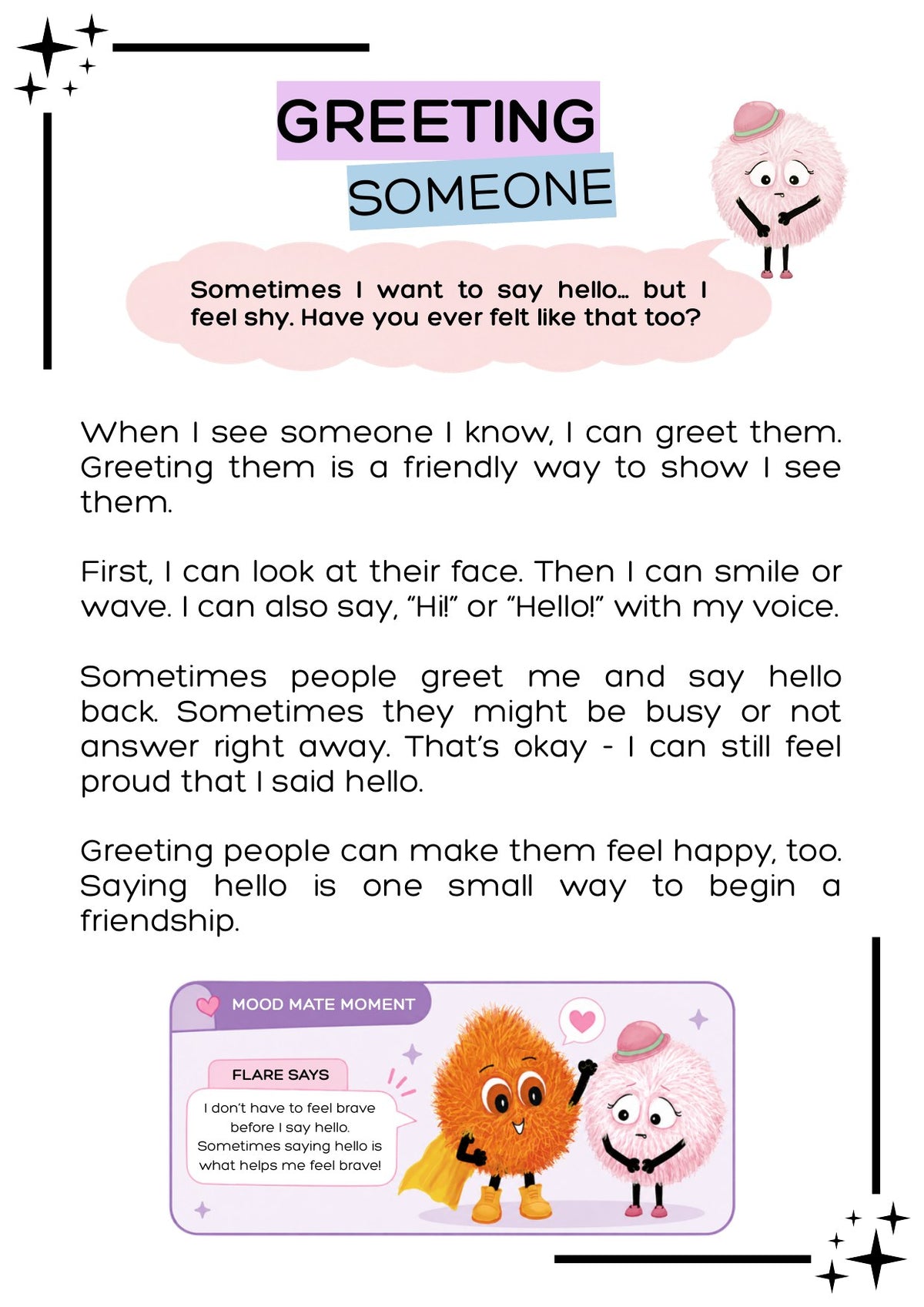 The Mood Mates Social Skills Toolkit: Making Friends | Printable Social Stories & Activities for Kids | Digital Download