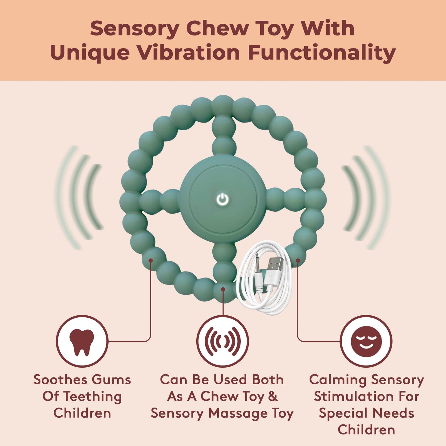 Vibrating Sensory Chew Toy for Autism & ADHD | Oral Sensory Support