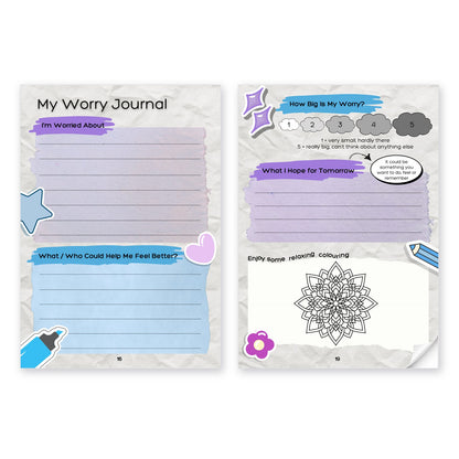 My Worry Workbook | Printable Worry & Anxiety Workbook for Kids | Digital Download