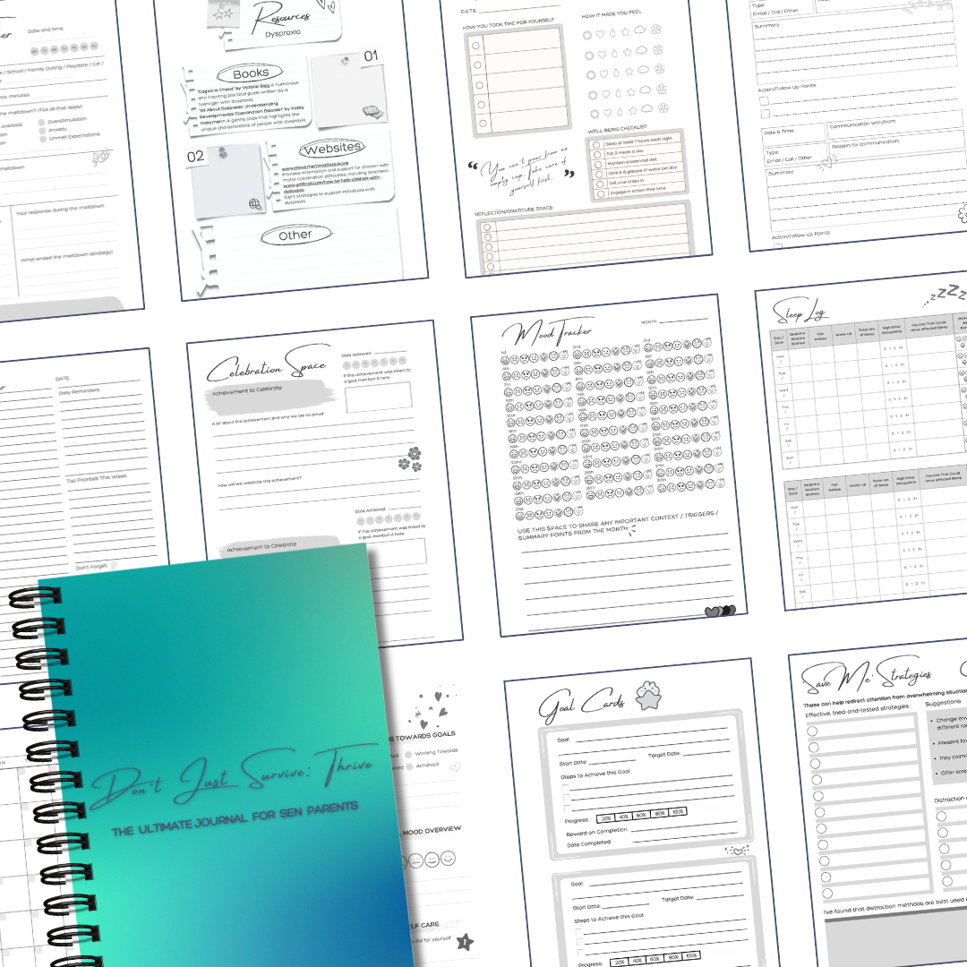 Don’t Just Survive: Thrive – The Ultimate Journal for SEN Parents | ADHD, Autism & Behaviour Tracking Support